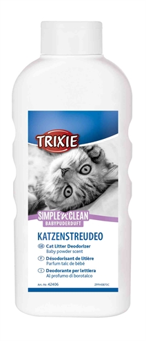 Trixie simple’n’nclean geurverdrijver kattenbak babypoedergeur (750 GR)