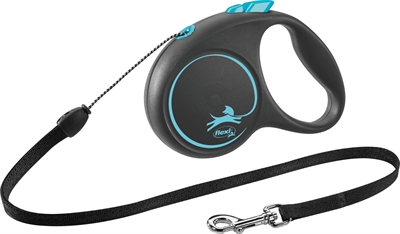 Flexi rollijn black design cord blauw (S 5 MTR TOT 12 KG)