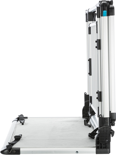 Trixie kofferbak hek aluminium / kunststof grijs / zwart (94-114X69 CM)