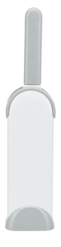 Trixie harenpluizenborstel met reinigingsstation wit / grijs (33 CM)
