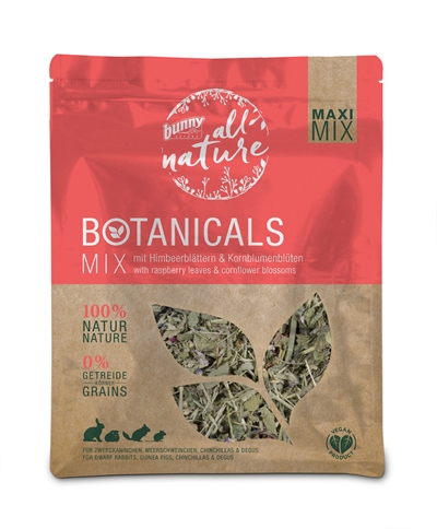 Bunny nature botanicals maxi mix frambozenblad / bloemkoolbloesem (400 GR)