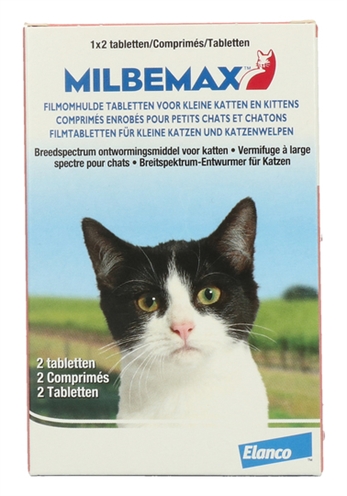 Milbemax tablet ontworming kleine kat/kitten (2 TABLETTEN)