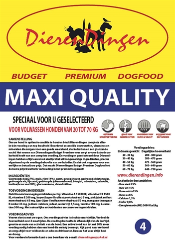 Budget premium dogfood adult maxi quality (14 KG)
