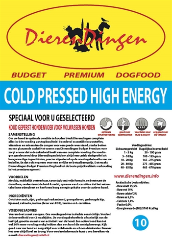 Budget premium dogfood cold pressed high energy (14 KG)