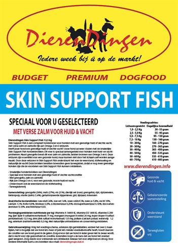 Budget premium dogfood skin support fish (12,5 KG)