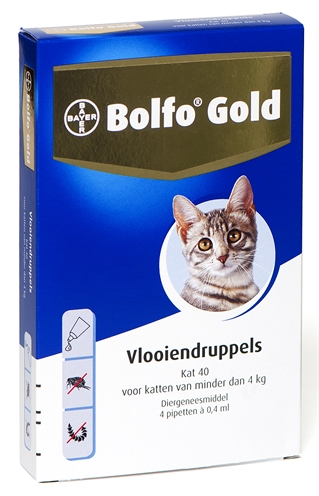 Bolfo gold kat vlooiendruppels (40 4 PIPET)