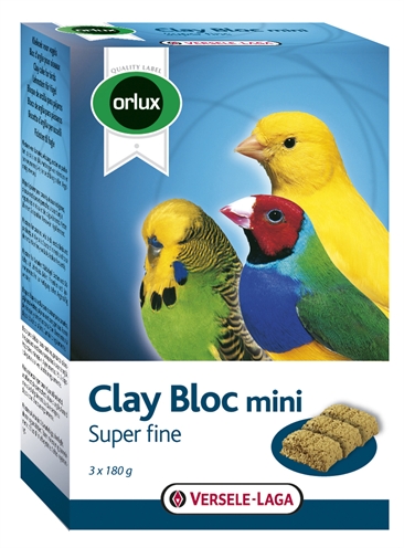 Orlux klei blok mini kanarie/parkiet/tropische vogels (3X180 GR)