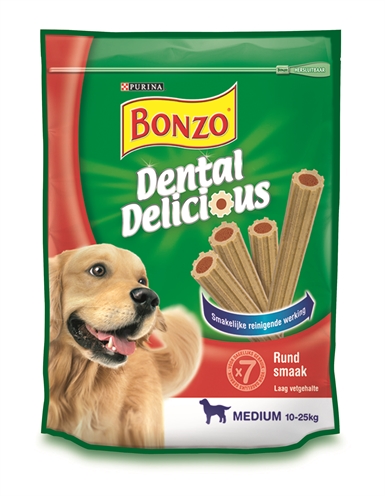 Bonzo dental delicious rund smaak (6X200 GR)