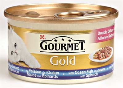 Gourmet gold luxe mix zeevis in saus met spinazie (24X85 GR)