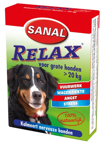 Sanal dog relax kalmeringstablet large (VANAF 20 KG 15 TABLETTEN)