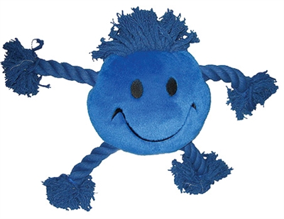 Happy pet happy faces pluche smiley blauw (29X26X8 CM)