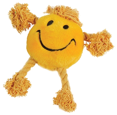 Happy pet happy faces pluche smiley geel (29X26X8 CM)