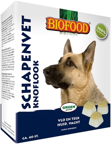 Biofood schapenvet maxi bonbons knoflook (40 ST)