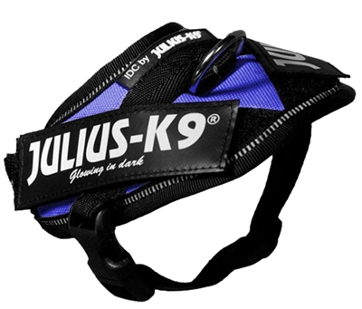 Julius k9 power-harnas/tuig voor labels blauw (BABY 1/30-37 CM)