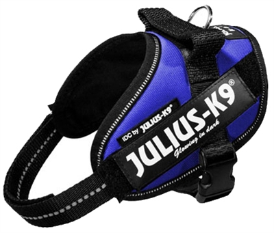 Julius k9 power-harnas/tuig voor labels blauw (MINI/49-67 CM)